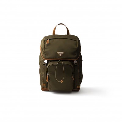 PRADA RE-NYLON AND LEATHER BACKPACK 2VZ135 (45*27*17cm)